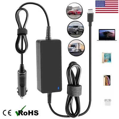 12V~24V DC Car Charger USB C 90W To 15W For MacBook Pro Lenovo ASUS HP Laptop • $14.99