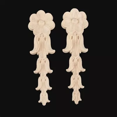 Elegant Wood Carved Decal Onlay Cabinet Mouldings Furniture Decor Craft Applique • $3.30