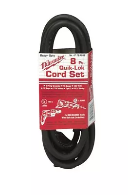 Milwaukee - 8ft Wire Quik-Lok Cord Replacement 18/3 • $21.99