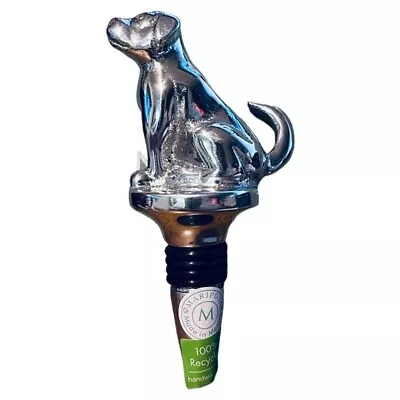 Mariposa 100% Recycled Aluminum Labrador Retriever Dog Bottle Stopper Wine NEW • $19.95
