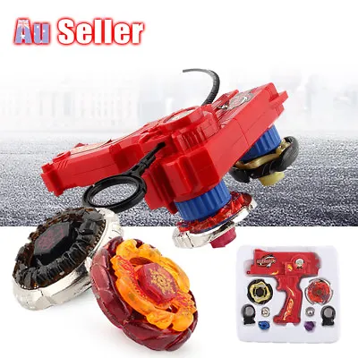 4D Kids Rare Launcher Grip Beyblade Set Metal Master Fusion Top Rapidity Fight • $17.99