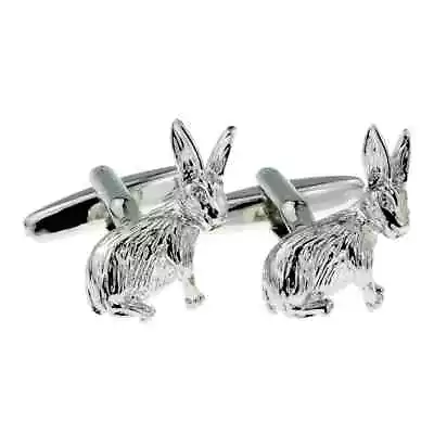 Silver Rabbit Cufflinks Cruise Formal Occasion Bunny Pet Present GIFT BOX BOXED • $19.97