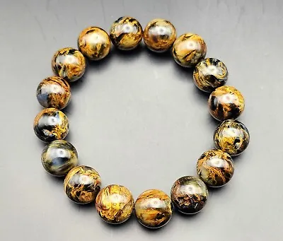 Natural Golden Pietersite Round Beads Bracelet 11.71mm • $168