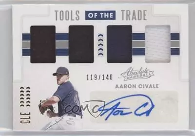 2020 Absolute Tools Of The Trade 4 Swatch Signatures Aaron Civale Rookie Auto RC • $11.75