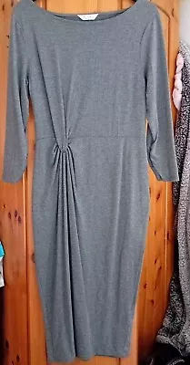 Ladies Miss Selfridge Grey Midi Dress Size 12 • £1.99