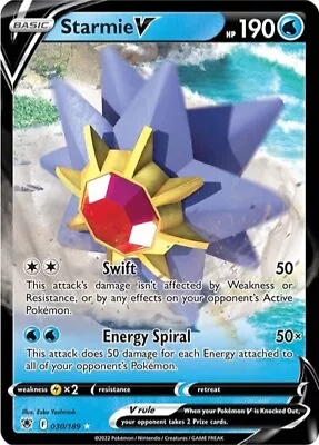 Pokémon TCG Starmie V Astral Radiance 030/189 Holo Ultra Rare • $0.99