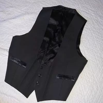 Mens VEST Black Mens Size M Medium Costume Victorian Edwardian • $37