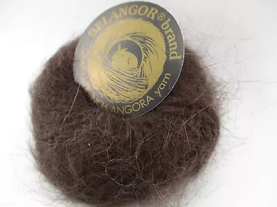 New BELANGOR 100% ANGORA Rabbit Fur Luxurious Yarn | 10Gr | 33Yds | Brown • $11.95