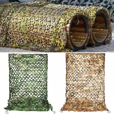 Military Camouflage Netting Desert Camo Tarp Mesh Net Hunting Camping Car Cover • $7.53