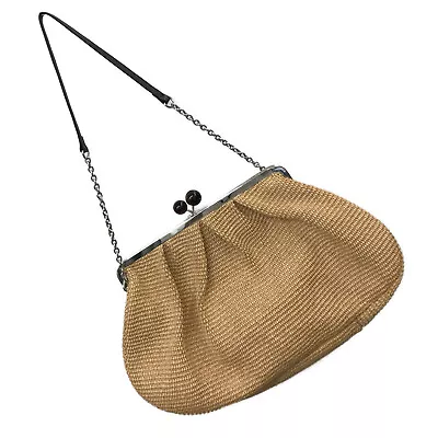 Weekend Max Mara Clasp Shoulder Bag Beige Authentic • £152.28