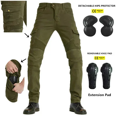 Mens Motorcycle Biker Armored Camo Jeans Pants  Moto Trousers Protection Pads • $51.96