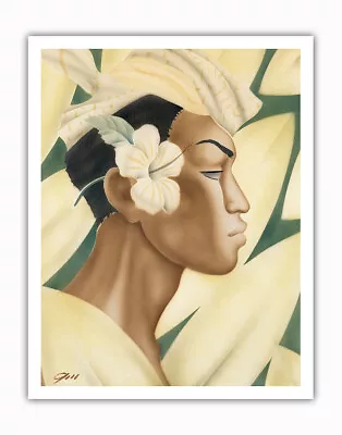 Hawaii Islander Native Man - Vintage Hawaiian Airbrush Art By Gill C.1940 • $12.98