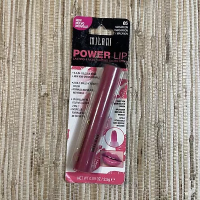 Milani POWER LIP GLOSS Stain Tint Color 05 MACAROON Long Wearing .09 Oz • $10.95