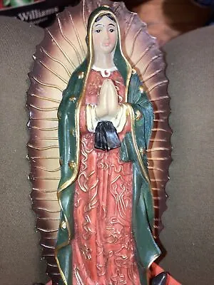Virgen De Guadalupe/ Virgin Mary Resin Statue 10 Inches Resin Made In China • $10