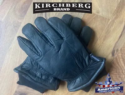 Mens Insulated Winter Work Gloves With Cuff Warm Driving Gloves Cowhide Leather  • $19.99