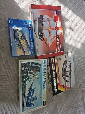 Lot Of 4 Vintage Airplane Model Kits Revell & Matchbox 2 Are NEW RARE • $11.50