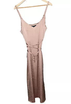 NWT BCBG MaxAzria Day Satin Slip Dress Bare Pink Size Large • $52