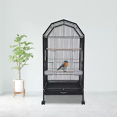 Large Play Top Parrot Finch Cage Macaw Cockatoo Pet Supply With Stand Bird Cage • $70.15