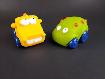 Kidoozie Mini Monster Trucks Soft Plastic Toy Vehicles Green And Yellow Lot Of 2 • $5