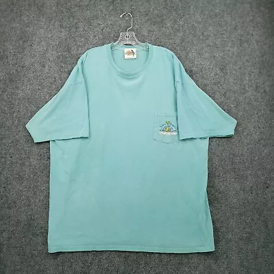 Jimmy Buffets Margaritaville T-Shirt Mens XXL 2XL Mint Green Pullover Crew Neck • $14.99