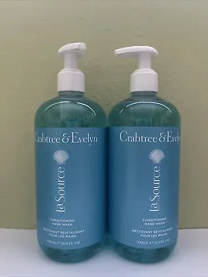 (2) Crabtree & Evelyn LA SOURCE Conditioning Hand Wash Soap 16.9oz/500ml NEW • £28.88
