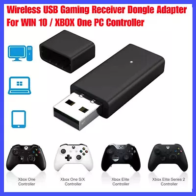 Wireless USB Gaming Receiver Dongle Adapter For WIN 10 / XBOX One PC Controller • $24.29