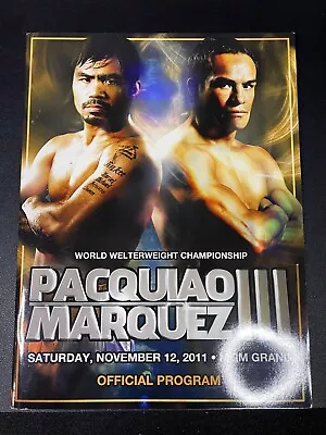 Manny Pacquiao Vs Juan Manuel Marquez Iii Nov 12 2011 Official Fight Program • $1.04