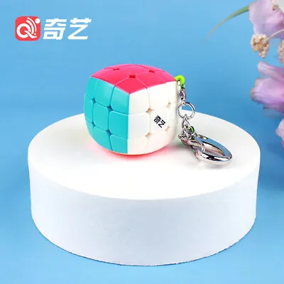 Qiyi Mini 3x3x3 KeyChain Magic Cube Professional Puzzle Toy Stress Relief • $5.20