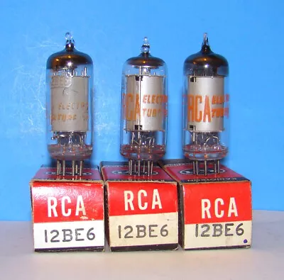 12BE6 NOS RCA AA5 Radio Electron Amplifier Vacuum Tubes 3 Valves Tested 12BE6 • $20.49