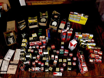 $100 • Buy Vintage Huge Mixed Lot Radio Ham Amp Vacuum Tubes Meters - Collection Hifi