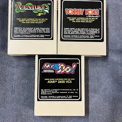 Mr. Do Venture  Donkey Kong  (Atari 2600 1983) Authentic - Bundle Lot Great • $75
