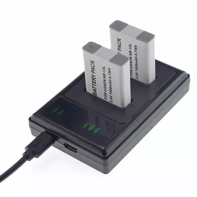 2 Battery +SLIM Charger For NB-13L Canon PowerShot SX620 SX720 SX730  SX740 HS • $62.39