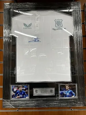 £225 • Buy Sam Lammers Signed Framed Rangers 150 Years Official Football Shirt With COA