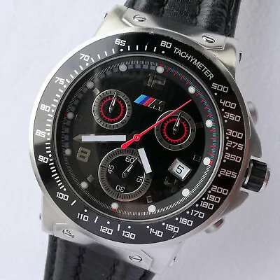 BMW Motorsport M Power Racing Carbon Dial Car Accessory Sport Chronograph Watch • $295.20