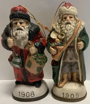 Vintage Memories Of Santa 2 Porcelain Figures-1908 & 1909 1984 Christmas EveTM • $34.99