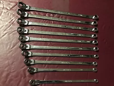 Matco Tools 10pc Extra Long Double Box Flex Head Ratcheting Wrench Set • $275