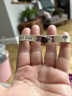 £1.50 • Buy Fat Face Leather Bracelet 25th Anniversary Red White Blue Union Jack