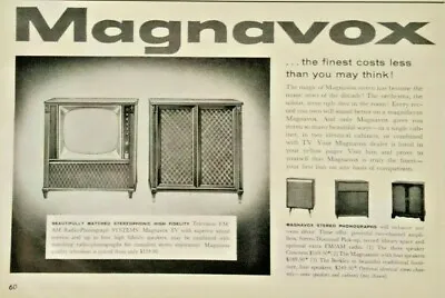 Vintage Look Magazine Ad 1959 Magnavox Stereophonic High Fidelity Television • $12.99