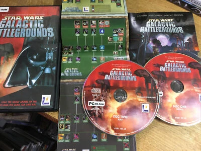 £4.99 • Buy Star Wars Galactic Battlegrounds Pc Cd Rom Complete Original 2 Disc &  Manual