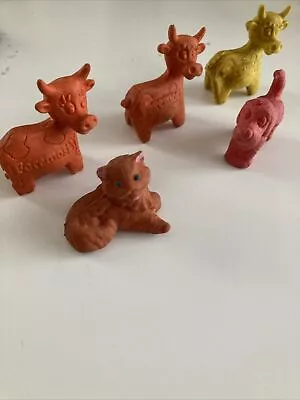 5 Vintage Squishy Rubber Animals • $4.99