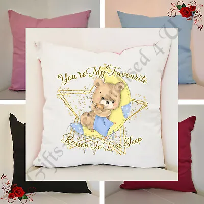 Designed 16″ Cushion - New Born Baby Boy Gift - Reason To Lose Sleep - Design 1 • £14.99