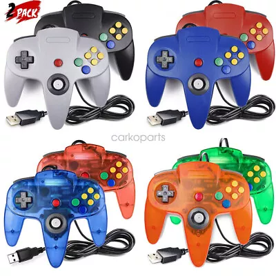 2Pack For Windows PC MAC Linux Raspberry Pi 3 Retro N64 USB Controller Joystick • $36.99