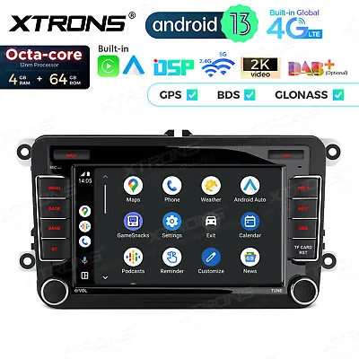 7  Android 13 8Core Car Stereo GPS Radio 64G For VW Caddy EOS Golf Jetta T5 Seat • $204.99