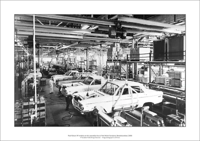 Ford Falcon XP A1 Art Print – Broadmeadows Production Line – 84 X 59 Cm Poster • $51.25