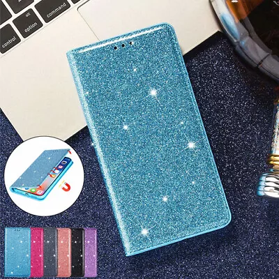 For IPhone 13 12 11 Pro Max X/XS XR 7/8 Case Glitter Leather Wallet Flip Cover • $14.99