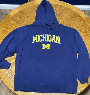 Campus Drive Michigan Wolverines Blue Hoodie Hooded Sweatshirt XXL • $25