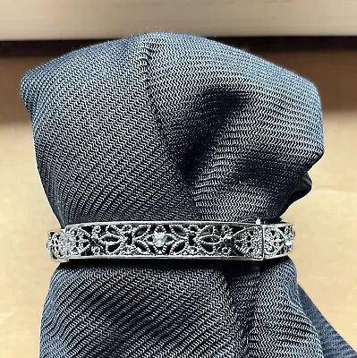 Vintage Marcasite And Silver-tone Filigree Bracelet • $15