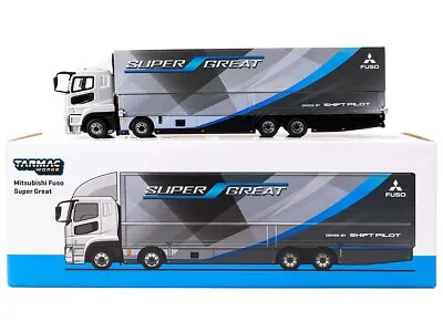 Mitsubishi Fuso Truck Silver Metallic With Transporter 1/64 Diecast Model Car By • $88