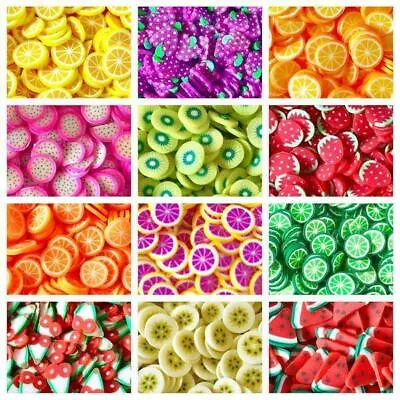 £2.75 • Buy 10g/20g Quality Kawaii Faux Mini Fruit Fimo Clay Slices Decoden Sprinkles Slime 