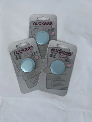 Nuckees Trends Phone Grip And Stand 360 Two-finger Grip - Sky Blue Metal Gem • $10.99